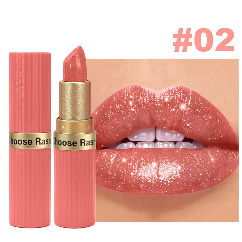 Pink Glitter Velvet Waterproof Lipstick