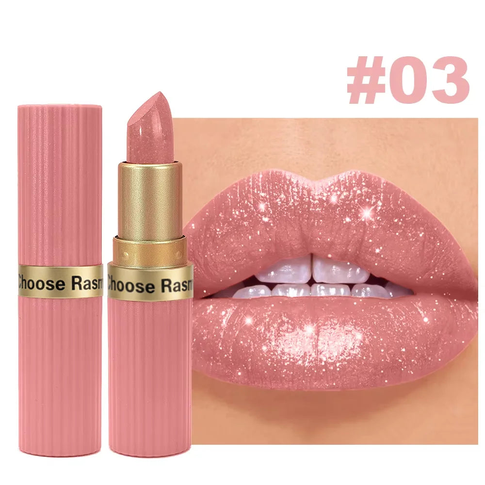 Pink Glitter Velvet Waterproof Lipstick