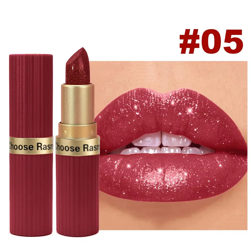 Pink Glitter Velvet Waterproof Lipstick